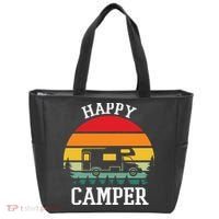 Happy Camper Cute Gift Retro Tote Bag thumb 0