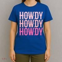 Howdy Cute Country Western Southern Cowgirl Rodeos Gift T-Shirt thumb 4