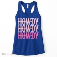 Howdy Cute Country Western Southern Cowgirl Rodeos Gift Women's Tank Top thumb 0