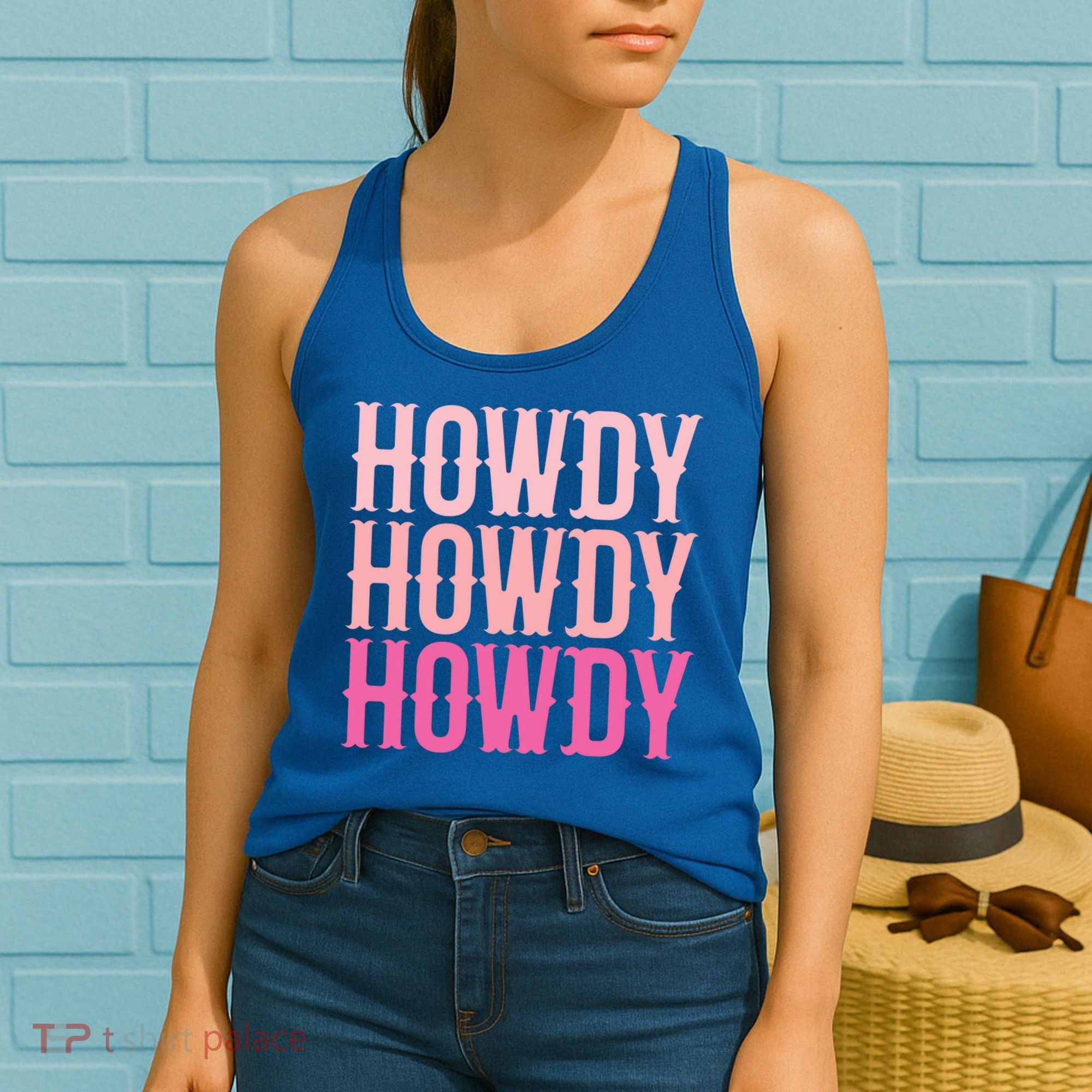Howdy Cute Country Western Southern Cowgirl Rodeos Gift Women's Tank Top