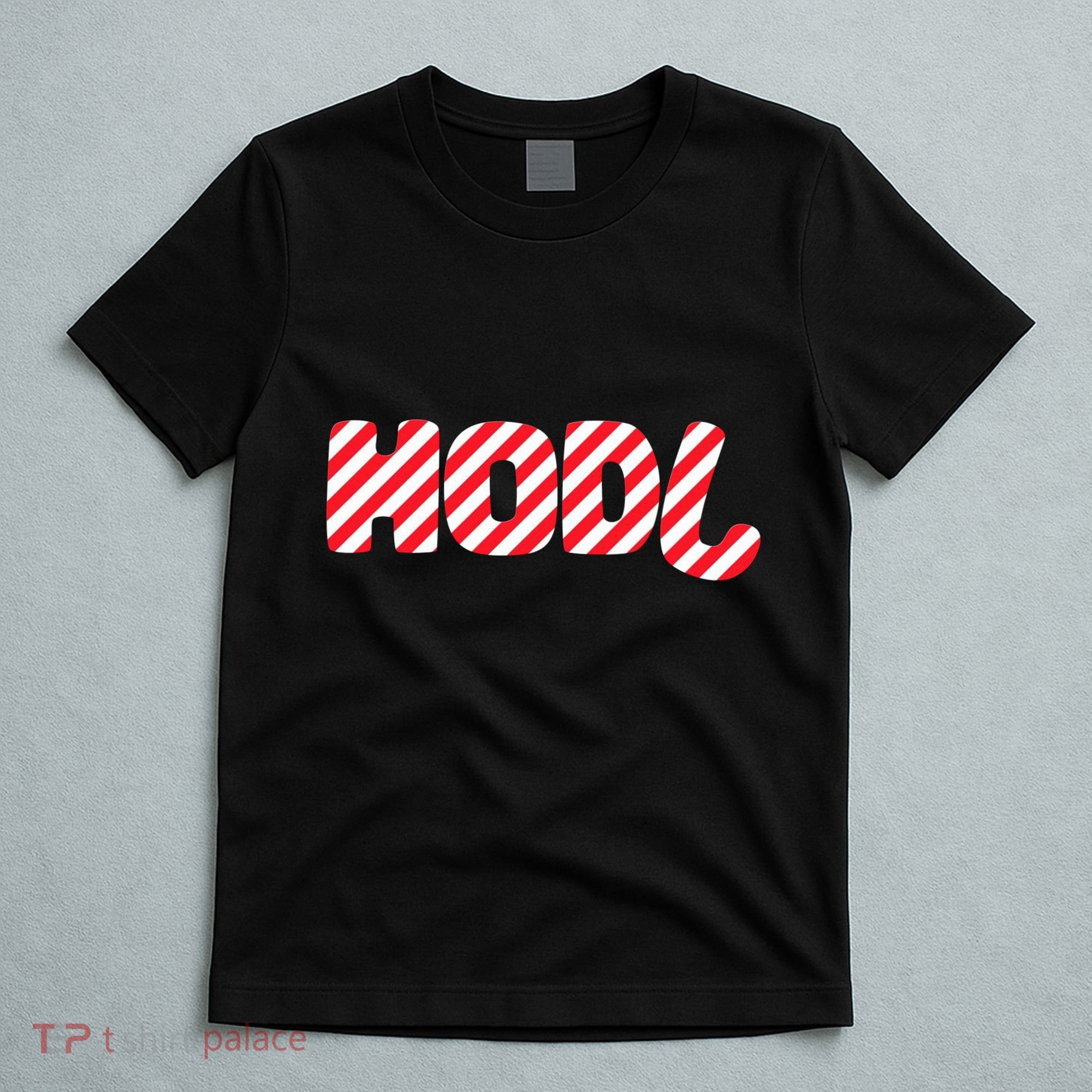 Hodl Crypto Currency Candy Cane Christmas Logo T-Shirt