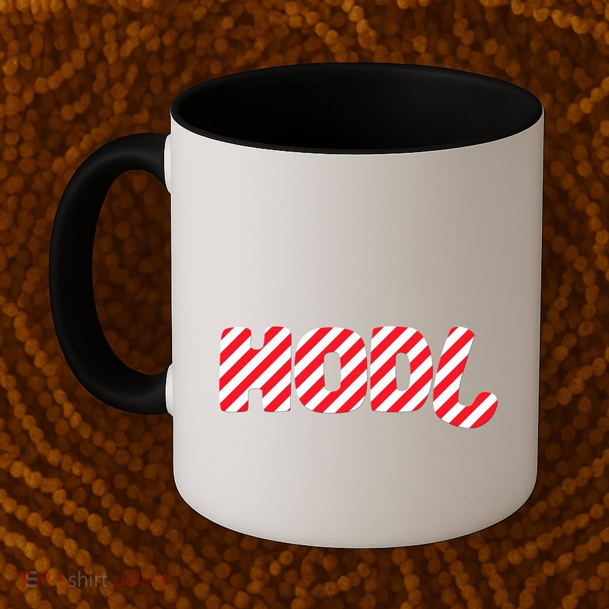 Hodl Crypto Currency Candy Cane Christmas Logo Coffee Mug