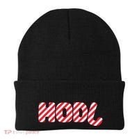 Hodl Crypto Currency Candy Cane Christmas Logo Beanie thumb 0