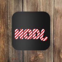 Hodl Crypto Currency Candy Cane Christmas Logo Coaster thumb 0