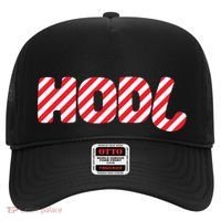 Hodl Crypto Currency Candy Cane Christmas Logo Hat thumb 0