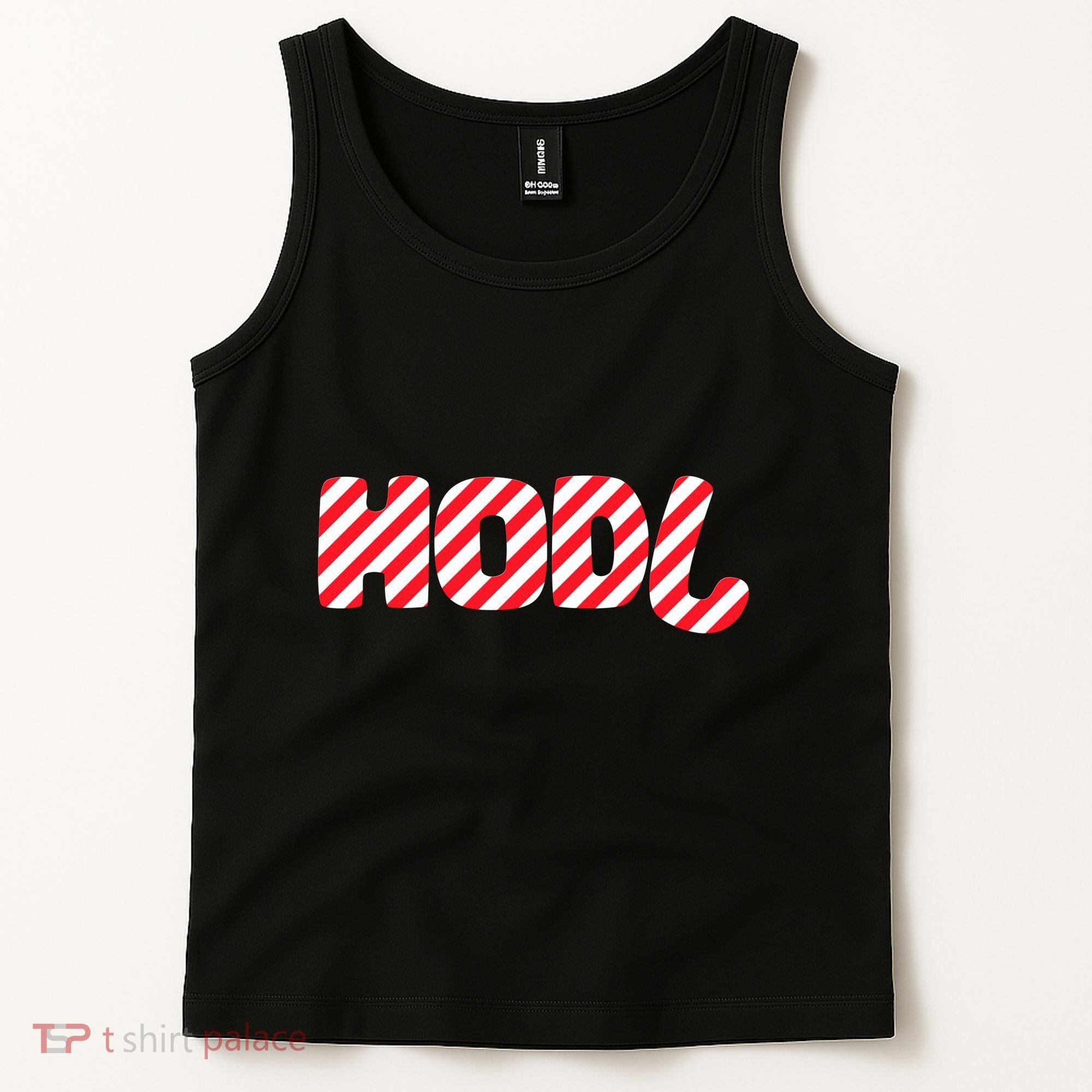 Hodl Crypto Currency Candy Cane Christmas Logo Tank Top