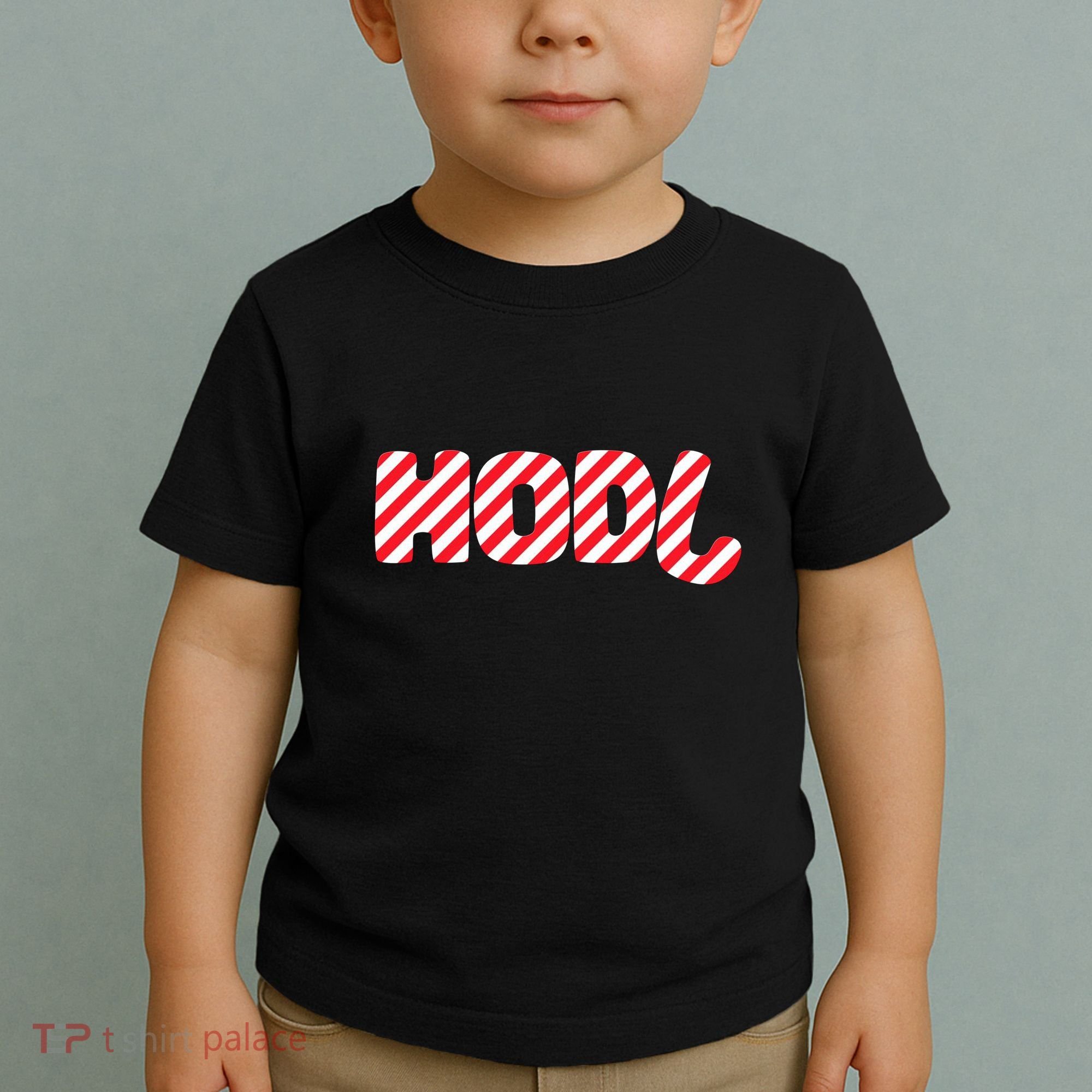 Hodl Crypto Currency Candy Cane Christmas Logo Toddler T-Shirt