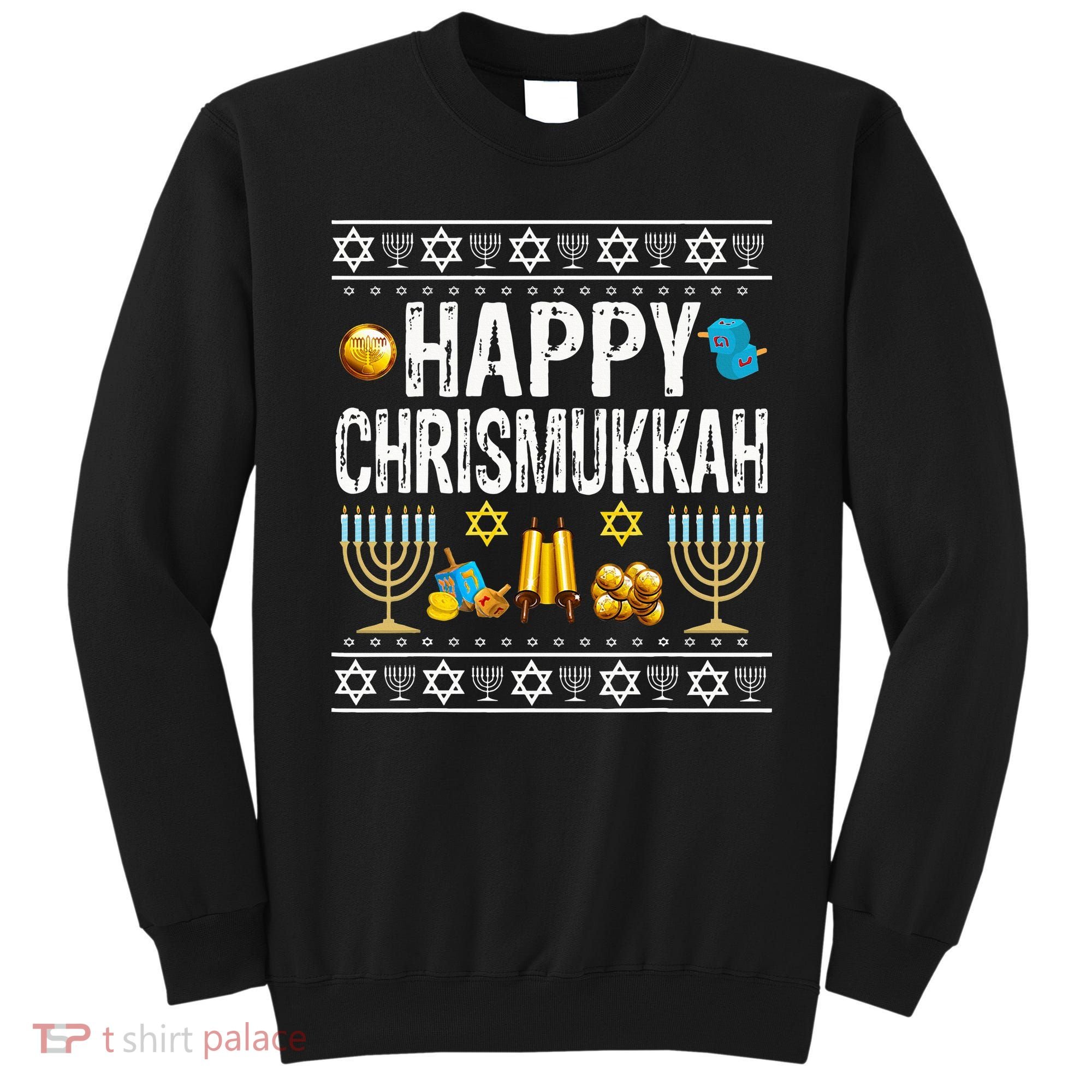 Happy Chrismukkah Challah Christian Holiday Jewish Gift  Sweatshirt