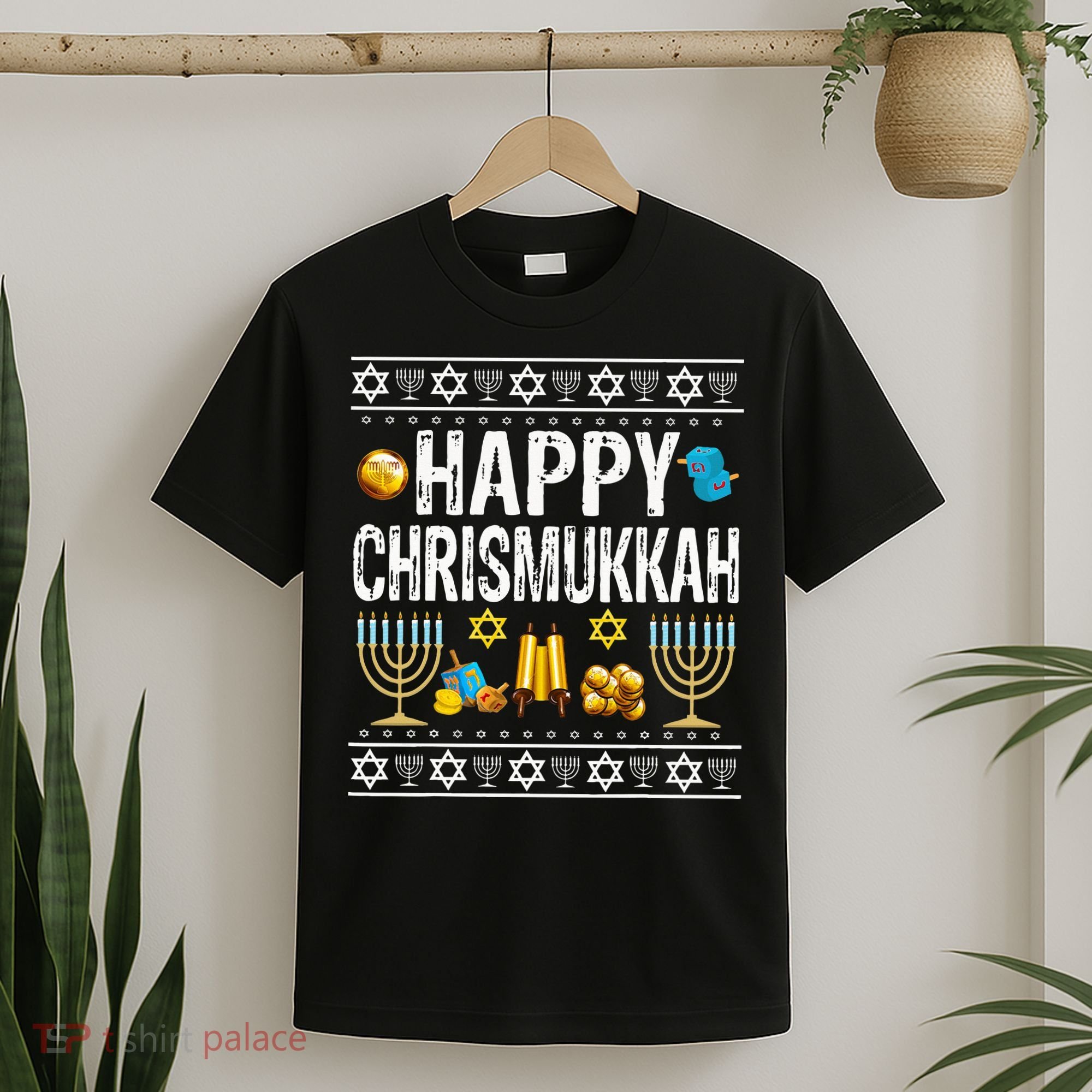 Happy Chrismukkah Challah Christian Holiday Jewish Gift  T-Shirt
