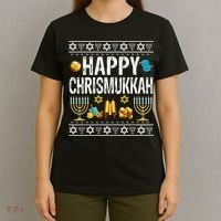 Happy Chrismukkah Challah Christian Holiday Jewish Gift  T-Shirt thumb 4
