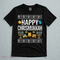 Happy Chrismukkah Challah Christian Holiday Jewish Gift  T-Shirt thumb 5