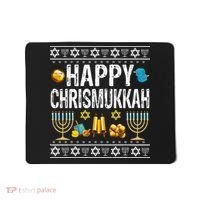 Happy Chrismukkah Challah Christian Holiday Jewish Gift  Mousepad thumb 0
