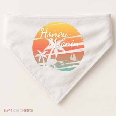 Honeymoon Couples Cool Gift Just Married Matching Honeymooning Trip Gift USA-Made Doggie Bandana