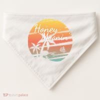 Honeymoon Couples Cool Gift Just Married Matching Honeymooning Trip Gift USA-Made Doggie Bandana thumb 0