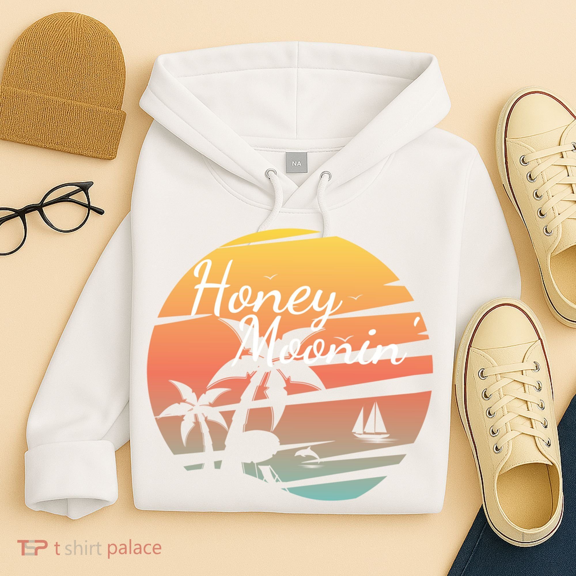 Honeymoon Couples Cool Gift Just Married Matching Honeymooning Trip Gift Hoodie