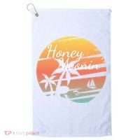 Honeymoon Couples Cool Gift Just Married Matching Honeymooning Trip Gift Golf Towel thumb 0