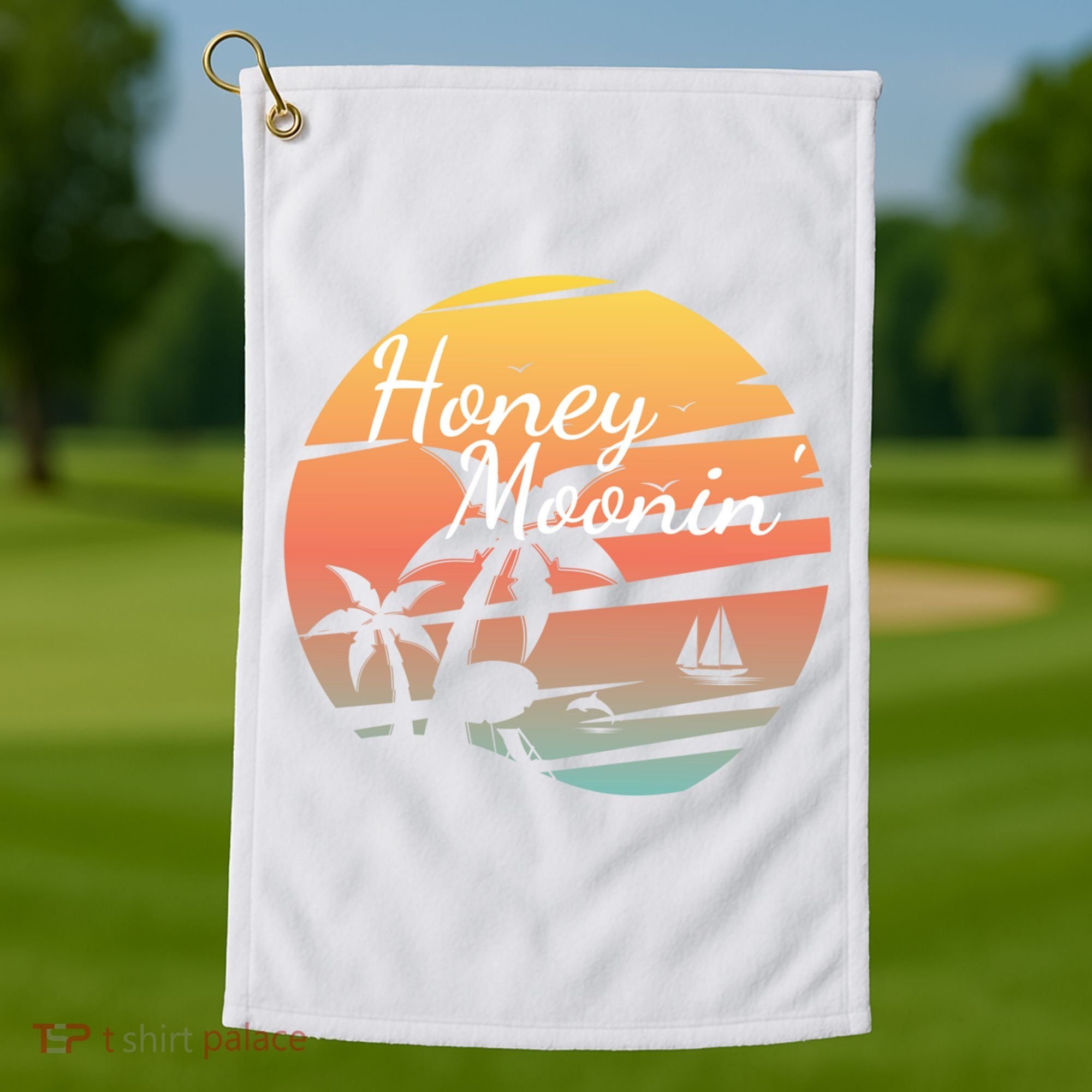 Honeymoon Couples Cool Gift Just Married Matching Honeymooning Trip Gift Golf Towel