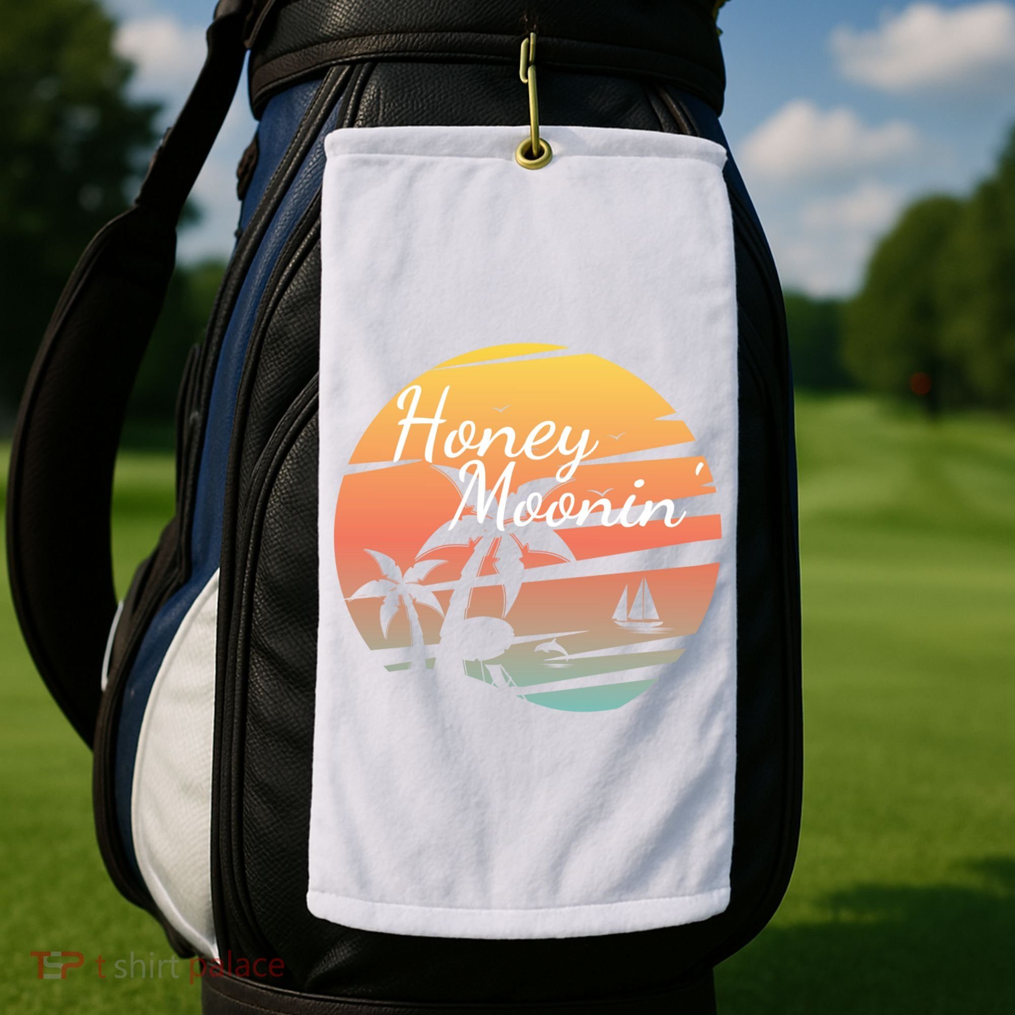 Honeymoon Couples Cool Gift Just Married Matching Honeymooning Trip Gift Golf Towel