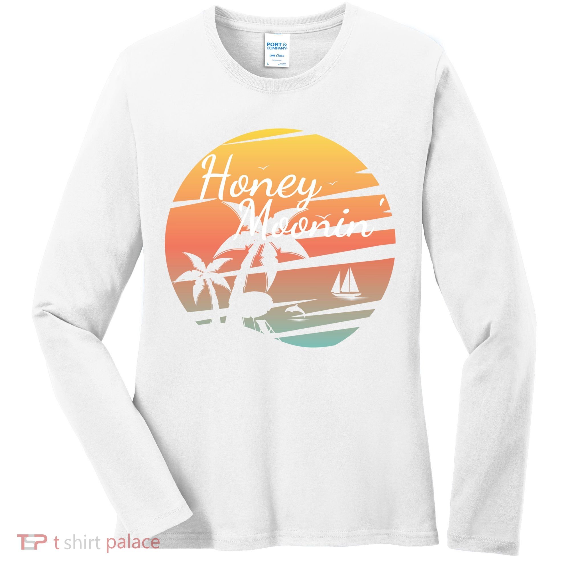 Honeymoon Couples Cool Gift Just Married Matching Honeymooning Trip Gift Women's Long Sleeve Shirt