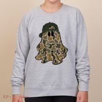Halloween Camouflage Camo Ghost Hello Hunting Season Women's Sweatshirt thumb 0