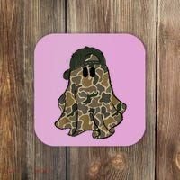 Halloween Camouflage Camo Ghost Hello Hunting Season Coaster thumb 0