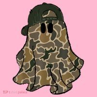 Halloween Camouflage Camo Ghost Hello Hunting Season Coaster thumb 2