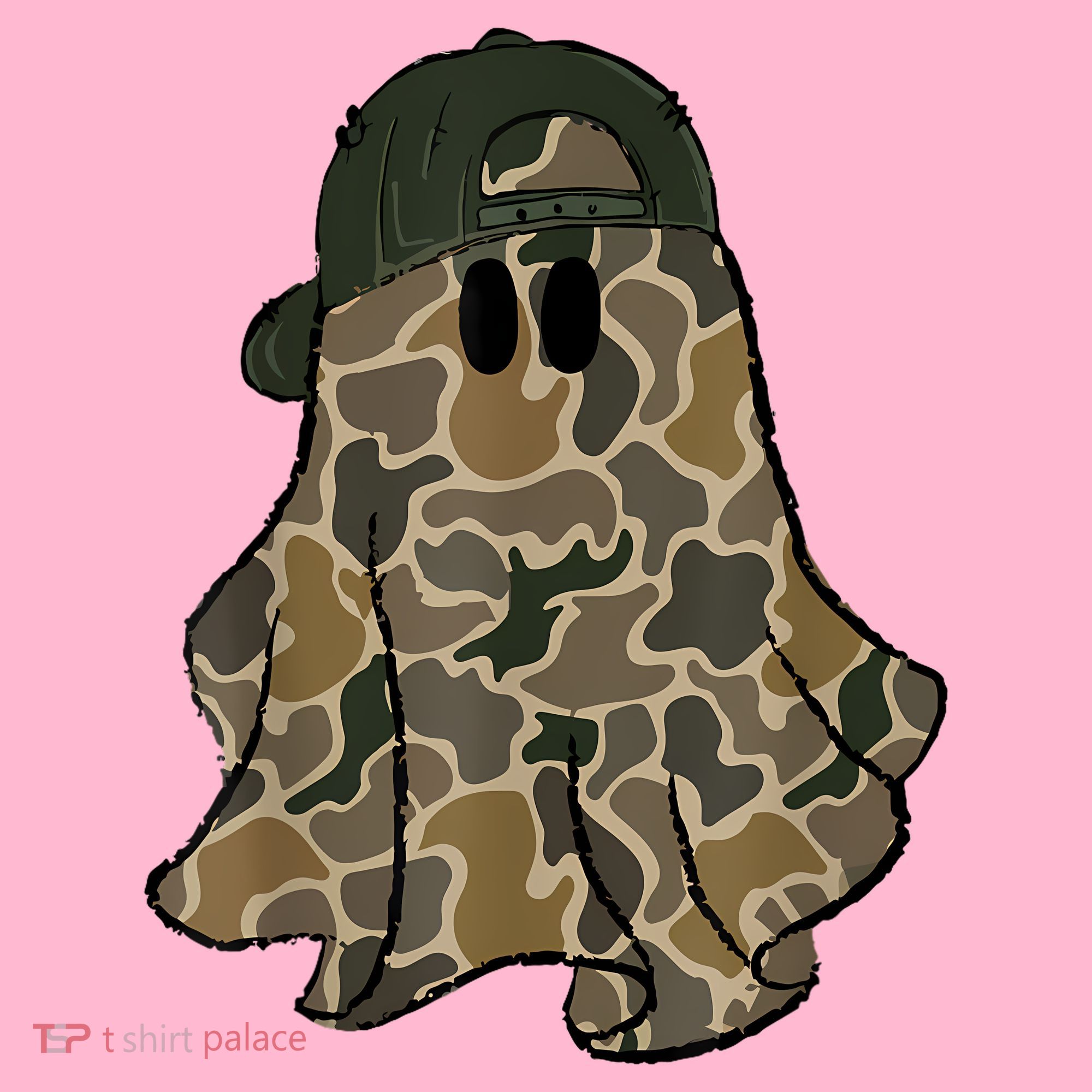 Halloween Camouflage Camo Ghost Hello Hunting Season Coaster