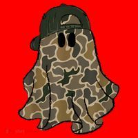 Halloween Camouflage Camo Ghost Hello Hunting Season Santa Hat thumb 1