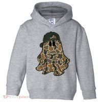 Halloween Camouflage Camo Ghost Hello Hunting Season Toddler Hoodie thumb 0
