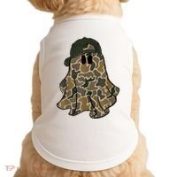 Halloween Camouflage Camo Ghost Hello Hunting Season Doggie Tank thumb 0