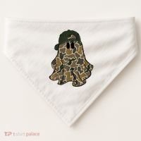 Halloween Camouflage Camo Ghost Hello Hunting Season USA-Made Doggie Bandana thumb 0
