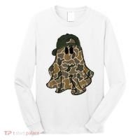 Halloween Camouflage Camo Ghost Hello Hunting Season Long Sleeve Shirt thumb 0