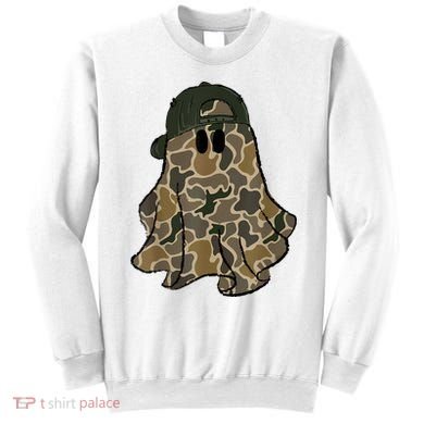 Halloween Camouflage Camo Ghost Hello Hunting Season Sweatshirt