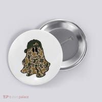 Halloween Camouflage Camo Ghost Hello Hunting Season Button thumb 0