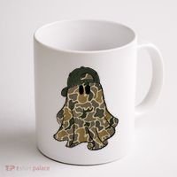 Halloween Camouflage Camo Ghost Hello Hunting Season Coffee Mug thumb 1