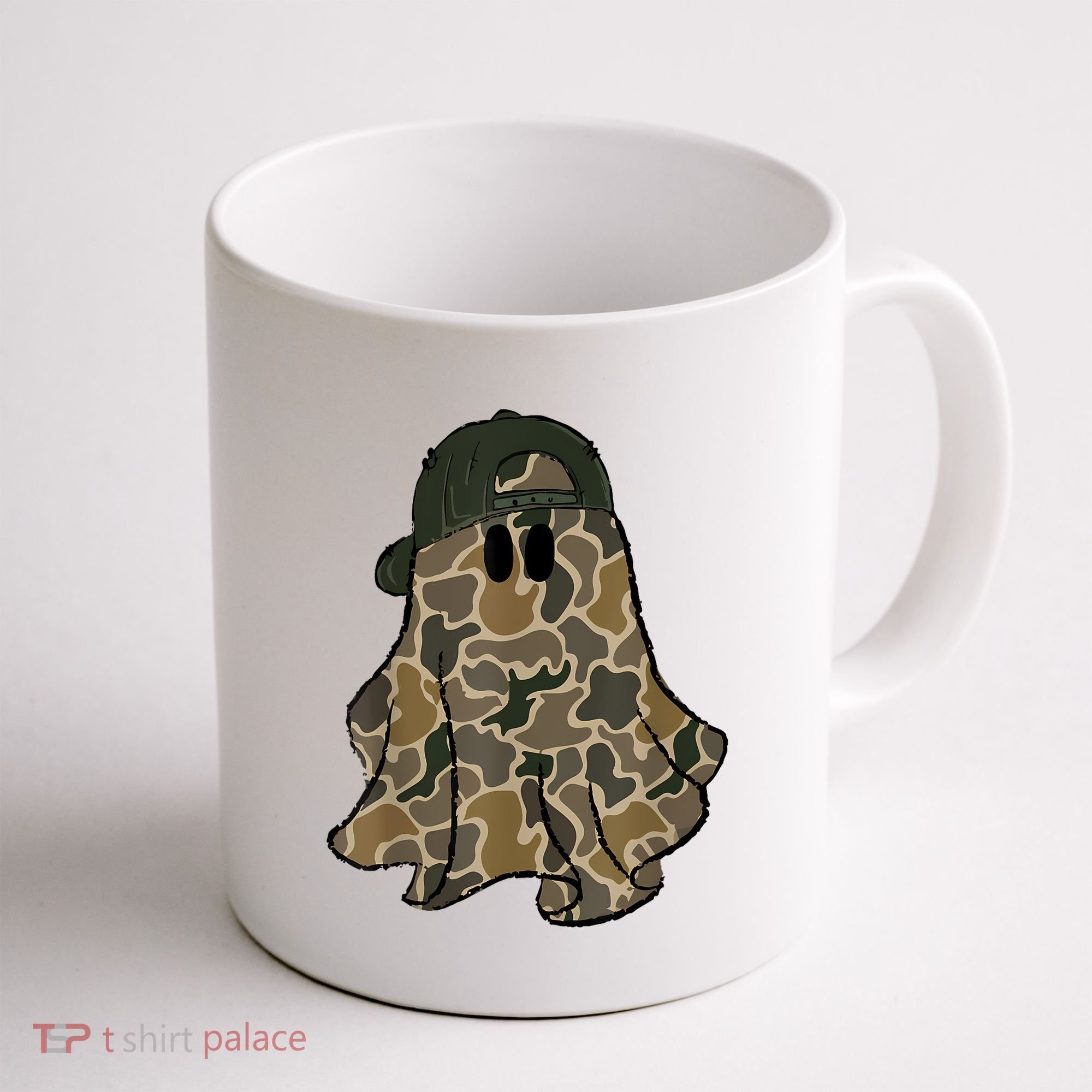 Halloween Camouflage Camo Ghost Hello Hunting Season Coffee Mug
