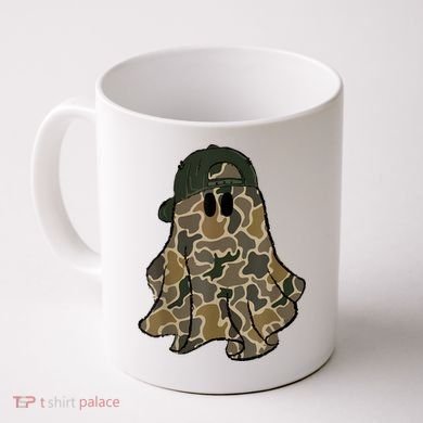 Halloween Camouflage Camo Ghost Hello Hunting Season Coffee Mug