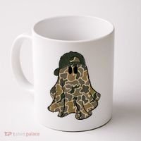 Halloween Camouflage Camo Ghost Hello Hunting Season Coffee Mug thumb 0