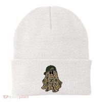 Halloween Camouflage Camo Ghost Hello Hunting Season Beanie thumb 0