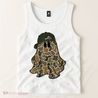 Halloween Camouflage Camo Ghost Hello Hunting Season Tank Top thumb 2