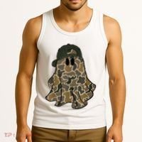 Halloween Camouflage Camo Ghost Hello Hunting Season Tank Top thumb 3