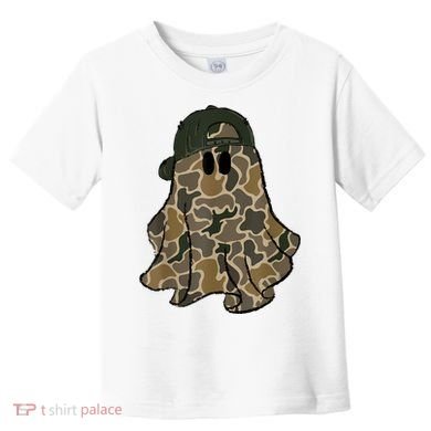 Halloween Camouflage Camo Ghost Hello Hunting Season Toddler T-Shirt