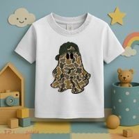 Halloween Camouflage Camo Ghost Hello Hunting Season Toddler T-Shirt thumb 3