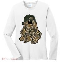 Halloween Camouflage Camo Ghost Hello Hunting Season Women's Long Sleeve Shirt thumb 0