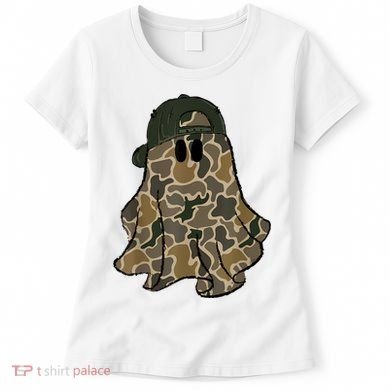 Halloween Camouflage Camo Ghost Hello Hunting Season Women's T-Shirt