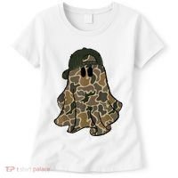 Halloween Camouflage Camo Ghost Hello Hunting Season Women's T-Shirt thumb 0