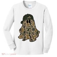 Halloween Camouflage Camo Ghost Hello Hunting Season Kids Long Sleeve Shirt thumb 0