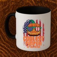 Halloween Costume Coolest Pumpkin In The Patch American Flag Gift Coffee Mug thumb 2