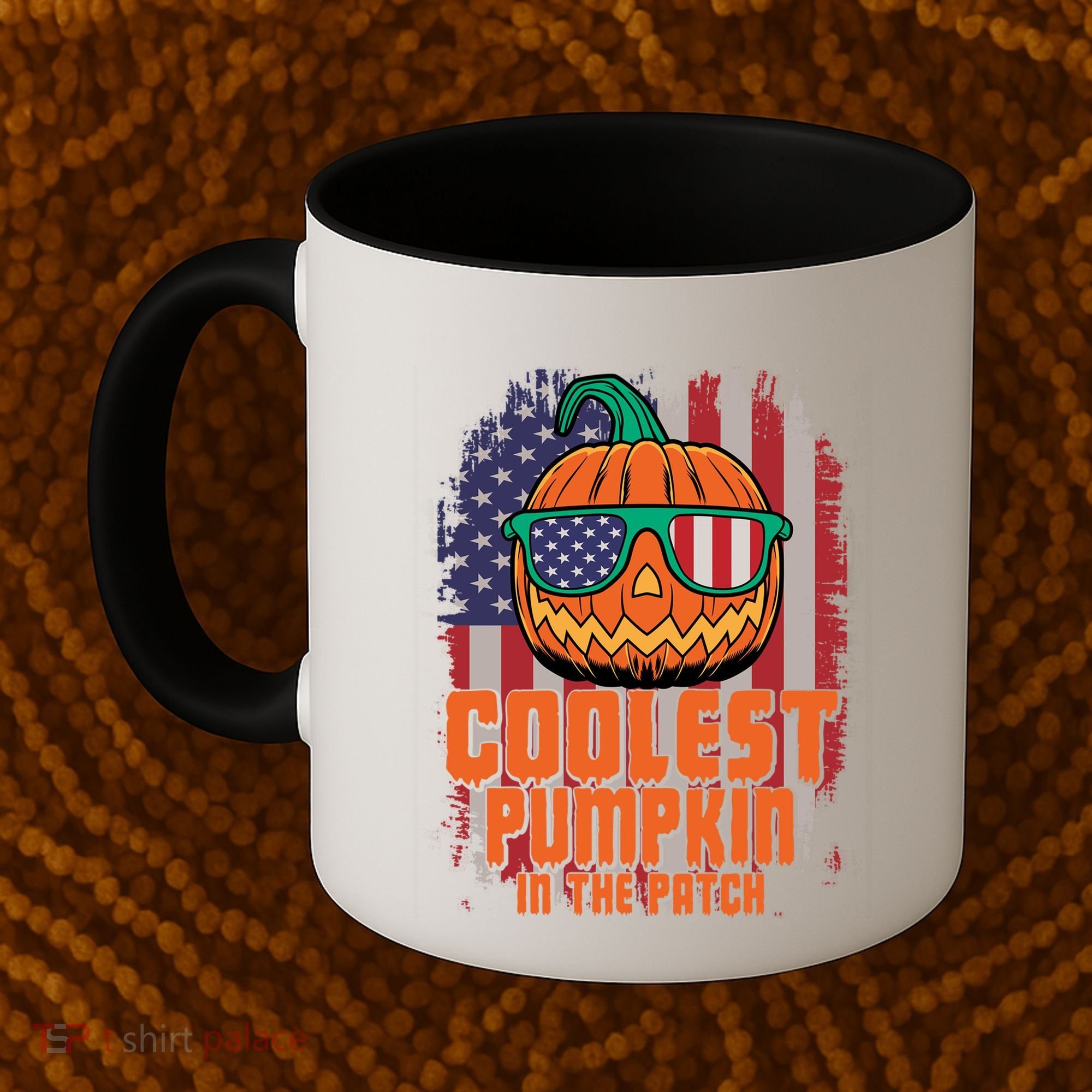 Halloween Costume Coolest Pumpkin In The Patch American Flag Gift Coffee Mug