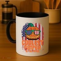 Halloween Costume Coolest Pumpkin In The Patch American Flag Gift Coffee Mug thumb 4